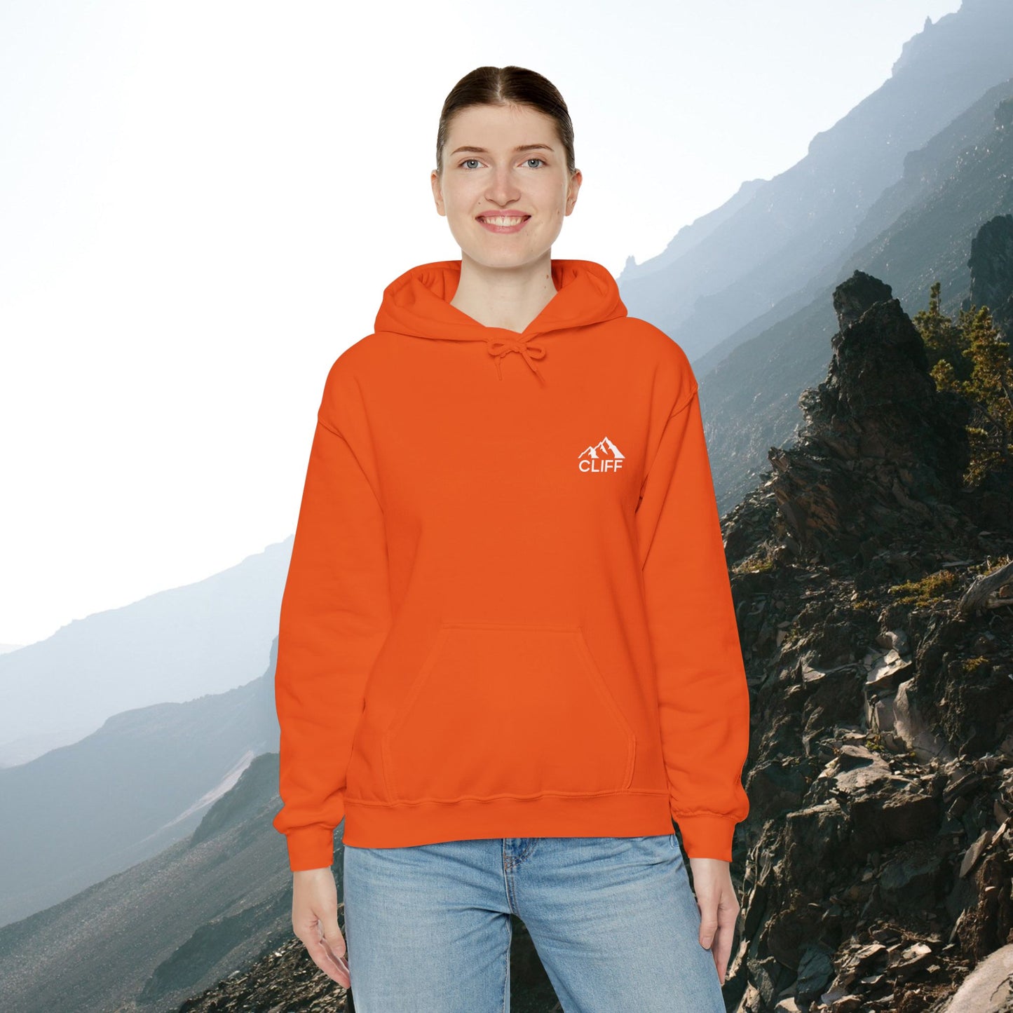 Cozy Cliff Unisex Hooded Sweatshirt - Perfect for Outdoor Adventures