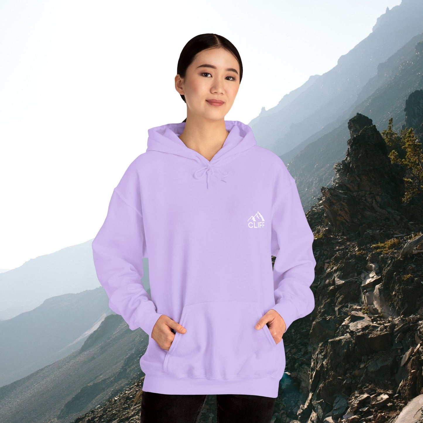 Cozy Cliff Unisex Hooded Sweatshirt - Perfect for Outdoor Adventures