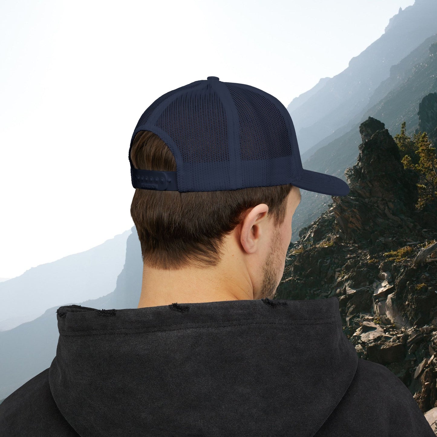 Mountain Cliff Snapback Trucker Cap - Perfect for Outdoor Adventures
