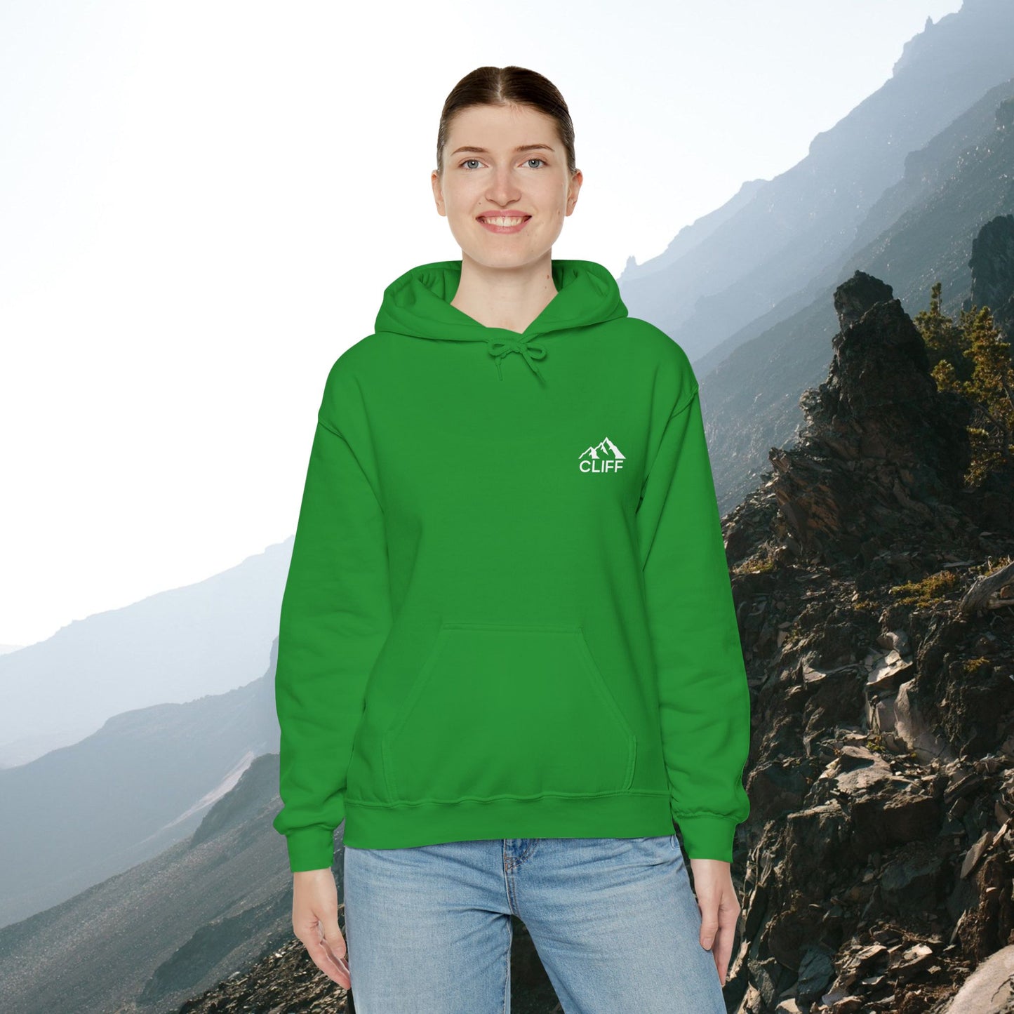 Cozy Cliff Unisex Hooded Sweatshirt - Perfect for Outdoor Adventures