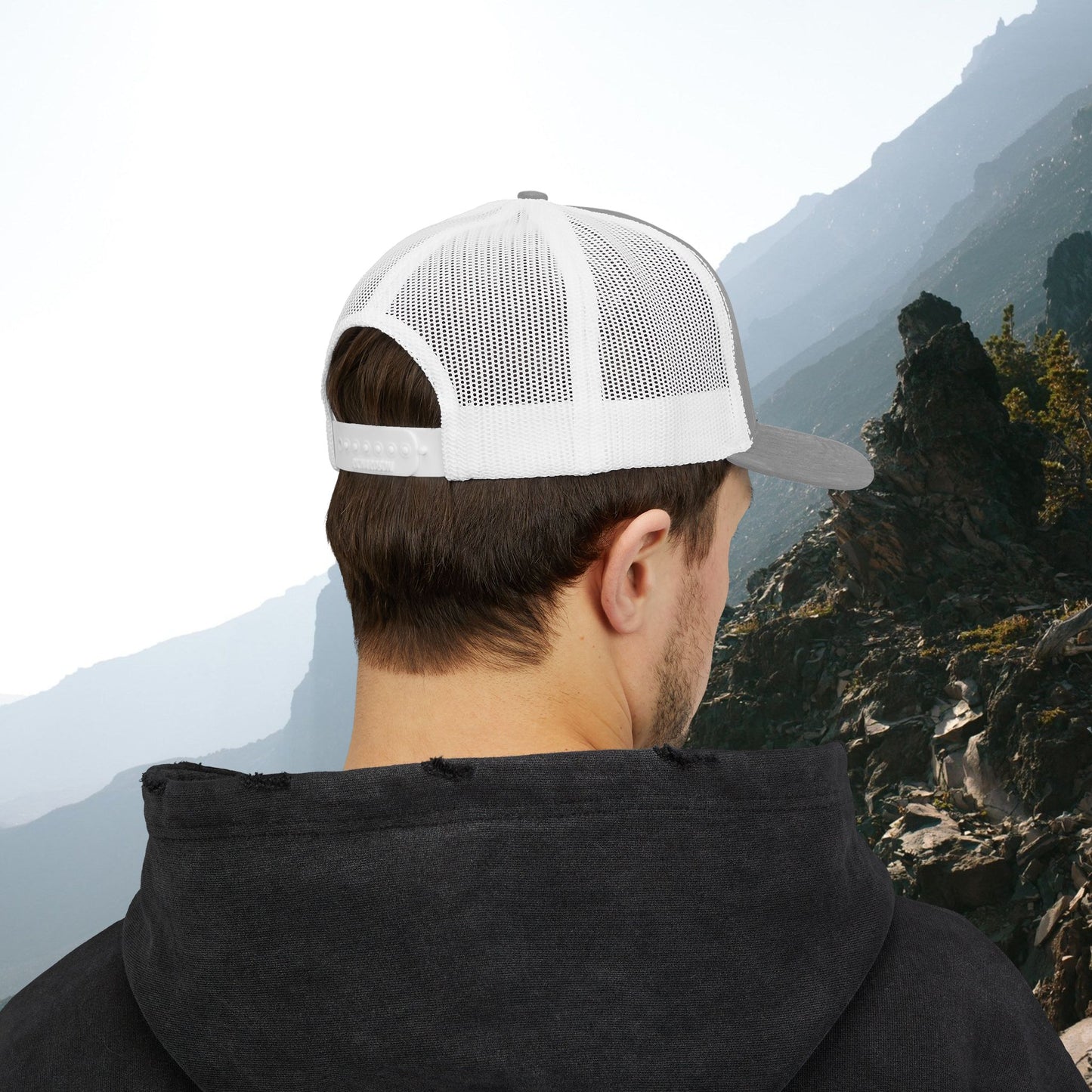 Mountain Cliff Snapback Trucker Cap - Perfect for Outdoor Adventures