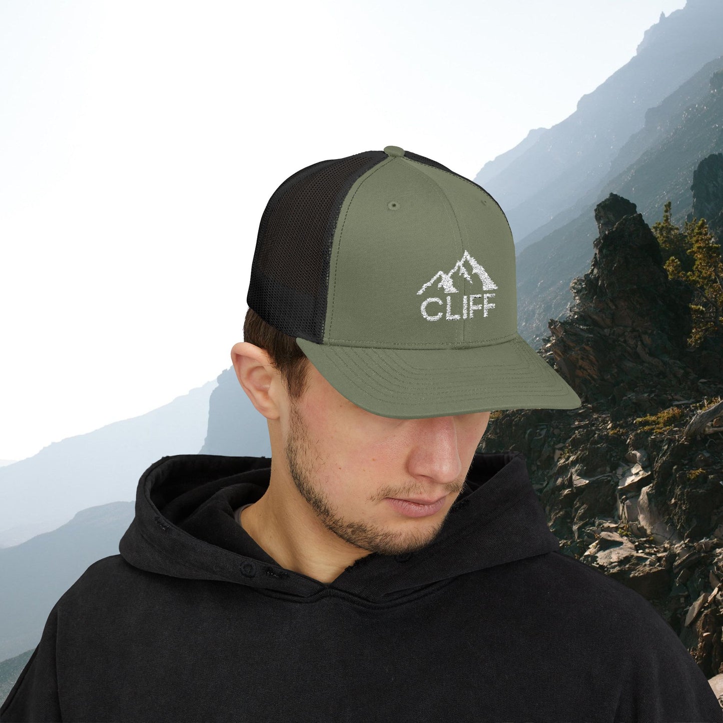 Mountain Cliff Snapback Trucker Cap - Perfect for Outdoor Adventures
