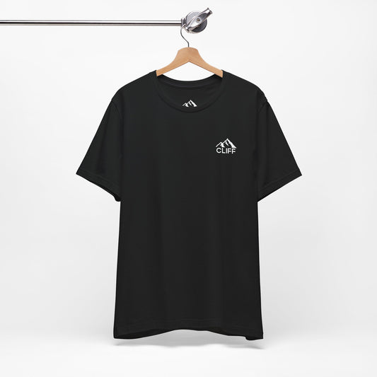Adventure Awaits Unisex Short Sleeve Tee - Cliff Design