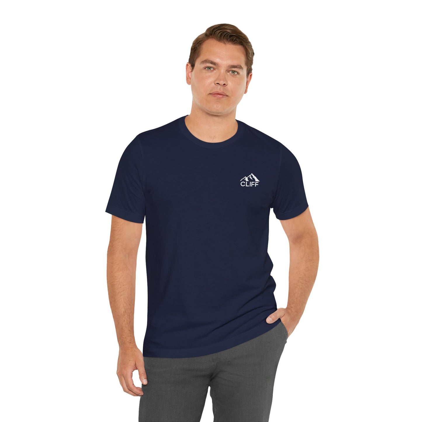 Adventure Awaits Unisex Short Sleeve Tee - Cliff Design